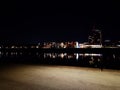 City riverside beautiful night view Royalty Free Stock Photo