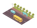 City Road Isometric Composition Royalty Free Stock Photo