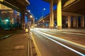 City road overpass viaduct bridge of night scene