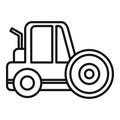 City road roller icon, outline style