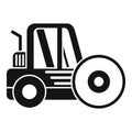City road roller icon, simple style