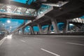 City road surface floor with viaduct bridge