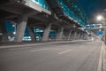 City road surface floor with viaduct bridge Royalty Free Stock Photo