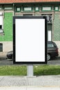 city roadside blank billboard, front view Royalty Free Stock Photo