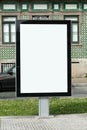 city roadside blank billboard, front view Royalty Free Stock Photo