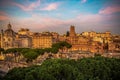 CIty of Rome Scenic Sunset Royalty Free Stock Photo