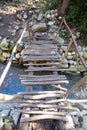 City ruins Olimpos bridge through a stream Royalty Free Stock Photo