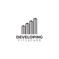 City scape building logo design template Royalty Free Stock Photo