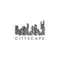 City scape building logo design template Royalty Free Stock Photo