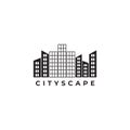 City scape building logo design template Royalty Free Stock Photo