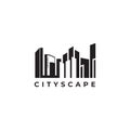 City scape building logo design template Royalty Free Stock Photo