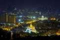 City scape, Golden Mountain of Bangkok and The Ananta Samakhom Throne Hall White house. Wat Saket Ratcha Wora Maha Wihan popular Royalty Free Stock Photo