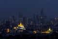 City Scape, Golden Mountain of Bangkok. Wat Saket Ratcha Wora Maha Wihan popular tourist attraction Landmarks of Bangkok. Thailand Royalty Free Stock Photo