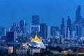 City Scape, Golden Mountain of Bangkok. Wat Saket Ratcha Wora Maha Wihan popular tourist attraction Landmarks of Bangkok. Thailand Royalty Free Stock Photo