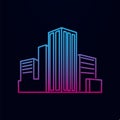 City scape line nolan icon. Simple thin line, outline  of city icons for ui and ux, website or mobile application Royalty Free Stock Photo