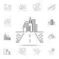 City scape lineicon. Detailed set of cityscape thin line icons. Premium graphic design. One of the collection icons for websites,