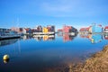 City scape of marina town in Netherlands