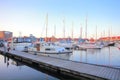 City scape of marina town in Netherlands