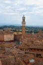 City scape roofs Mangia tower Siena, Tuscany, Toscana, Italy, Italia