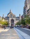 City scene at train station in Antwerp