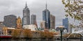 The city scenery of Melbourne in autumn