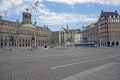 City scenic from Amsterdam at the Dam Square Royalty Free Stock Photo