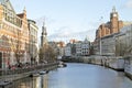 City scenic from Amsterdam in the Netherlands Royalty Free Stock Photo