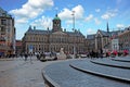 City scenic from Amsterdam in the Netherlands with the Dam Square Royalty Free Stock Photo