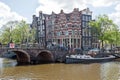 City scenic in Amsterdam Netherlands at the Prinsengracht Royalty Free Stock Photo