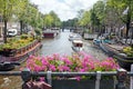 City scenic in Amsterdam Netherlands at the Prinsengracht Royalty Free Stock Photo