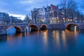 City scenic from Amsterdam the Netherlands at sunset Royalty Free Stock Photo