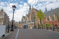 City scenic from Amsterdam with the North church in Netherlands Royalty Free Stock Photo