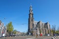 City scenic from Amsterdam in spring in the Netherlands