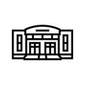 city school building line icon vector illustration