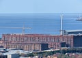 City and sea with old architecture in liverpool Royalty Free Stock Photo