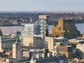 City and sea with old architecture in liverpool Royalty Free Stock Photo