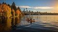 city seattle lake union Royalty Free Stock Photo