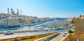 The city of Senglea from Birgu fortress, Malta