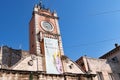 City Sentinel Clock Tower Close Up, in Zadar Old Town, Croatia.