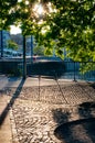 City shadows in early morning Royalty Free Stock Photo