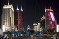 Modern city Shenzhen night scenes China Asia