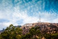 City shot of Los Angeles with Hollywood sign Royalty Free Stock Photo