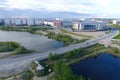 city in Siberia, New Urengoy. View of the city from above