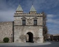 City side of the Puerta de Bisagra Nueva, the city gate of Toledo, Spain, built in 1559 by Alonso de Covarrubias.