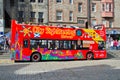 City sightseeing bus in Edinburgh. Royalty Free Stock Photo