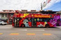 City sightseeing bus at Little India district in Singapore