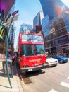 City sightseeing double decker bus at 42nd street in New York City Royalty Free Stock Photo