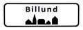 City sign of Billund