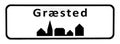 City sign of GrÃÂ¦sted Royalty Free Stock Photo