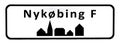 City sign of NykÃÂ¸bing F